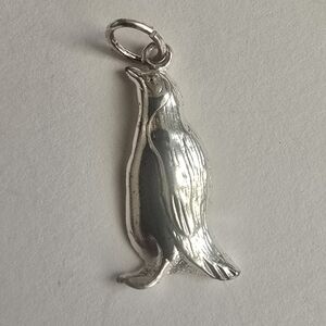 Silver Penguin Bird Charm